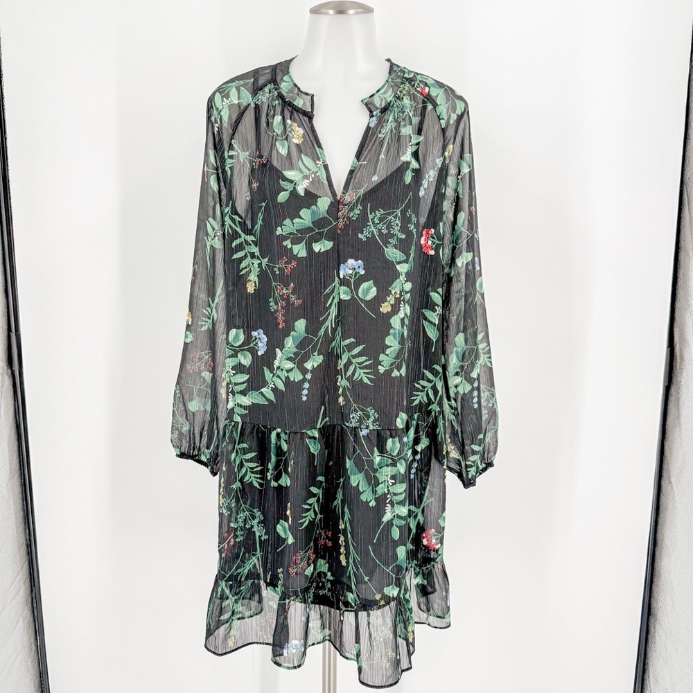 Banana Republic Black Floral Dress